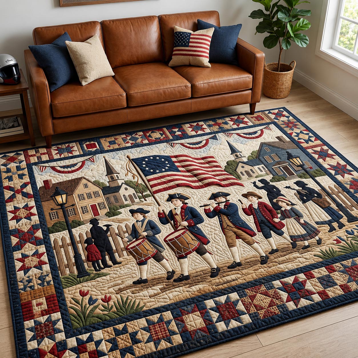 Liberty Legacy Area Rug - Non-Slip Washable 3D Print Rug for Living Room & BedroomTVC2108407