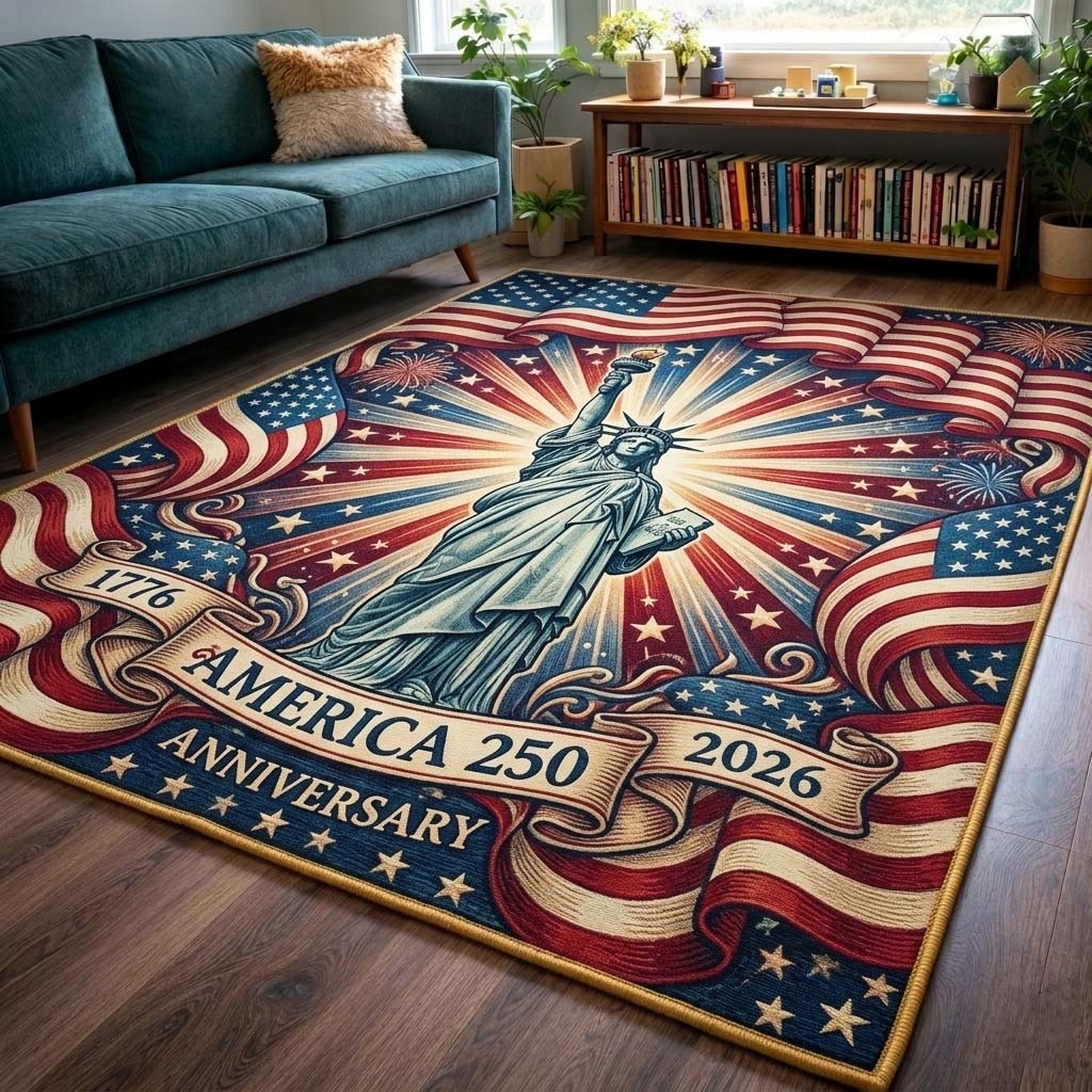 Liberty Radiance Area Rug - Non-Slip Washable 3D Print Rug for Living Room & BedroomTVC2108407