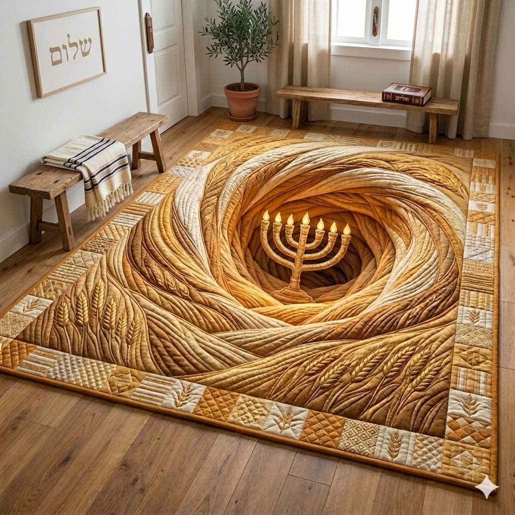 Light of Shavuot Area Rug - Non-Slip Washable 3D Print Rug for Living Room & BedroomTVC2108407