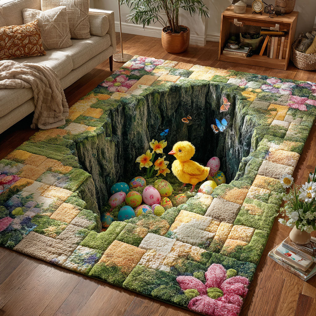 Little Chick Eggs Area Rug - Non-Slip Washable 3D Print Rug for Living Room & BedroomTVC2108301