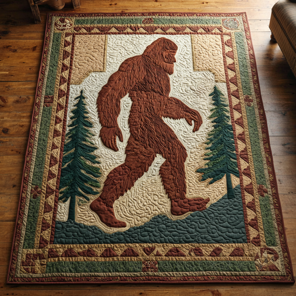 Lone Bigfoot Area Rug - Non-Slip Washable 3D Print Rug for Living Room & BedroomTVC2108300