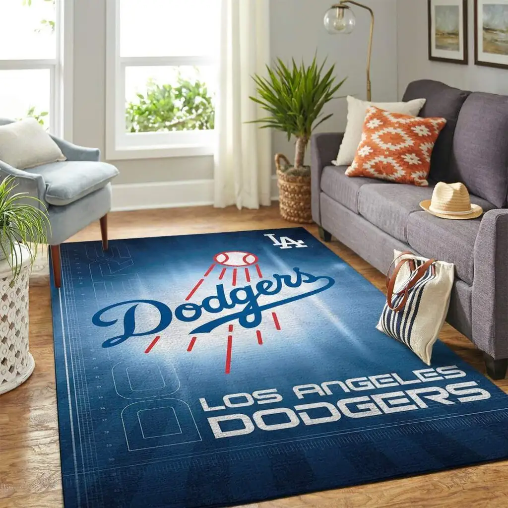 Los Angeles Dodgers Rug - Large Area for Home Decor Blue and White