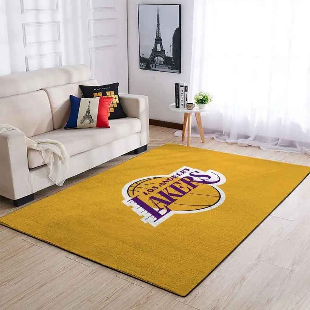 Los Angeles Lakers Rug - Basketball for Fans Purple and Yellow
