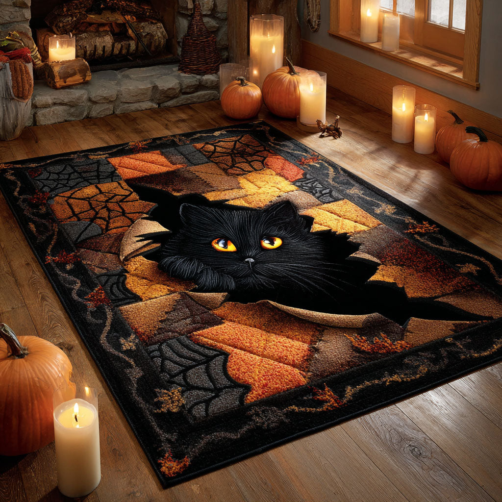 Lurking Cat Eyes Area Rug - Non-Slip Washable 3D Print Rug for Living Room & BedroomTVC2108299