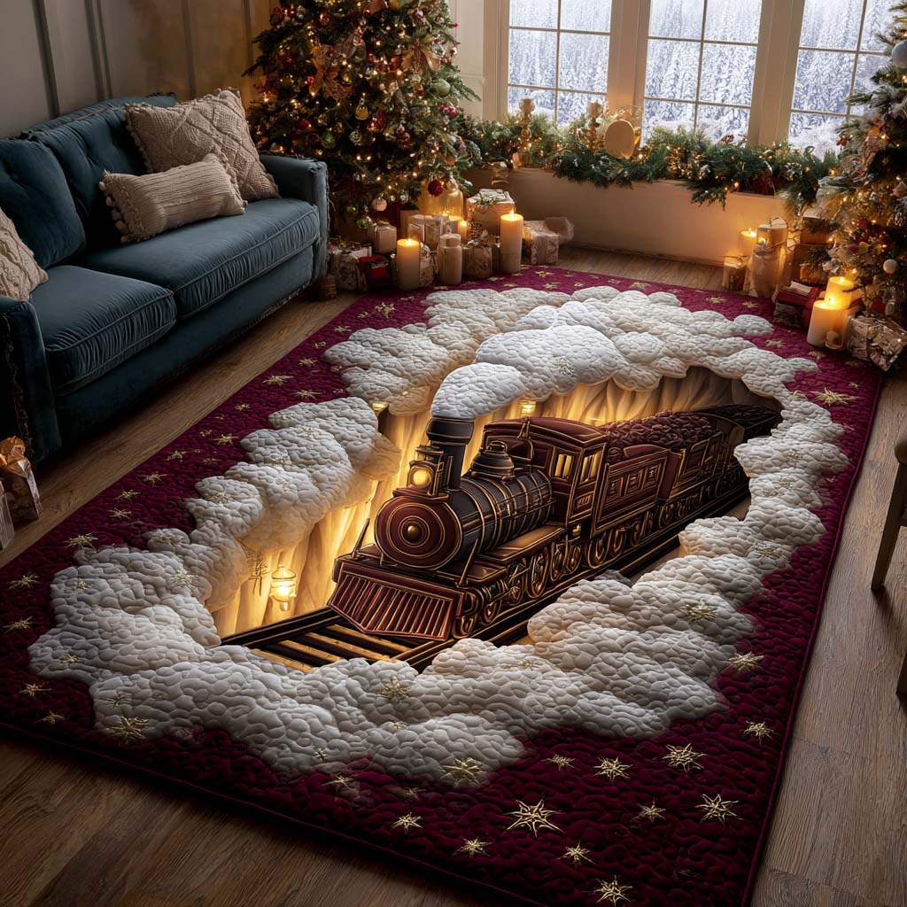 Magic Locomotive Area Rug - Non-Slip Washable 3D Print Rug for Living Room & BedroomTVC2108299