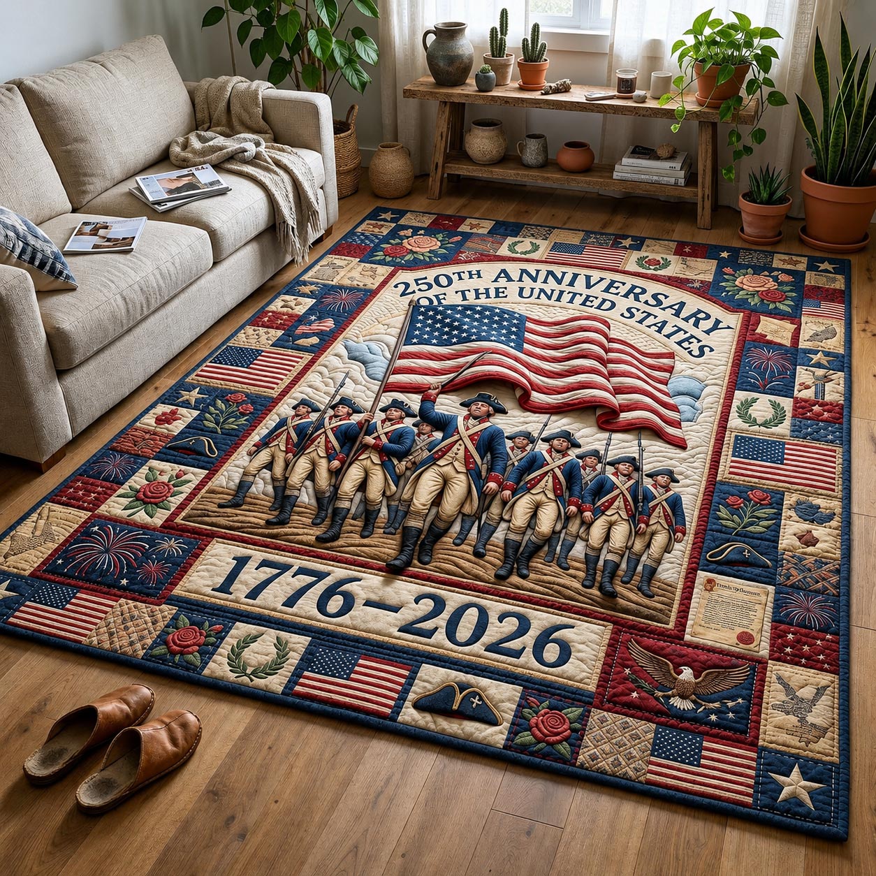 March Legacy Area Rug - Non-Slip Washable 3D Print Rug for Living Room & BedroomTVC2108406