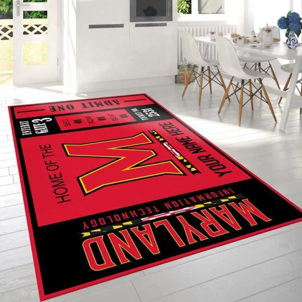Maryland Modern Area Rug for Home and Office Use Black and Red
