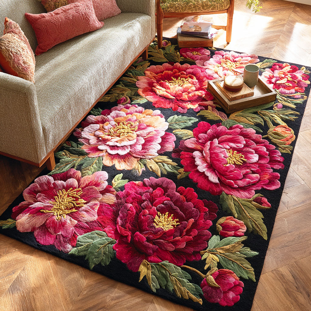 Meadow Charm Area Rug - Non-Slip Washable 3D Print Rug for Living Room & BedroomTVC2108298