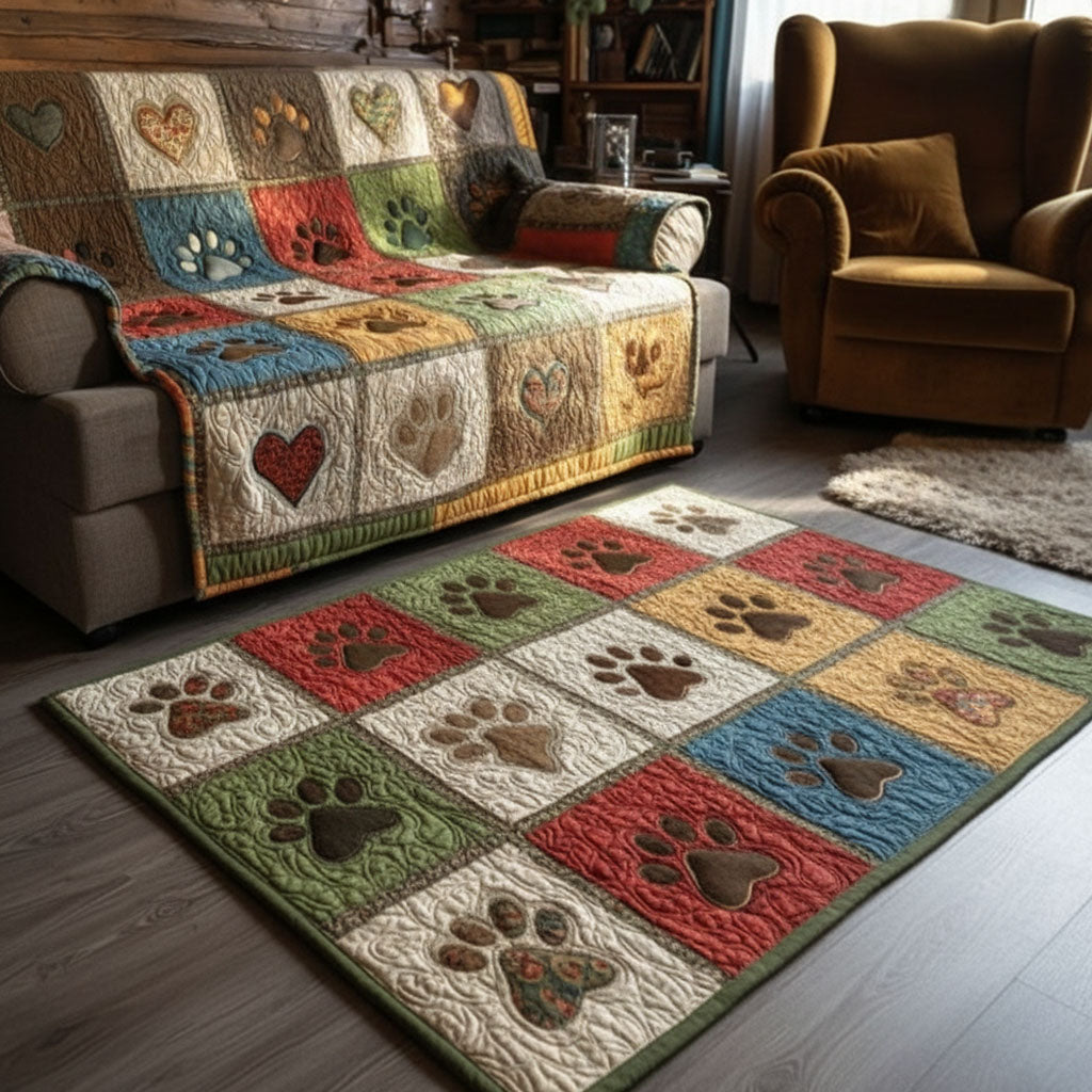 Meadow Paw Area Rug - Non-Slip Washable 3D Print Rug for Living Room & BedroomTVC2108298