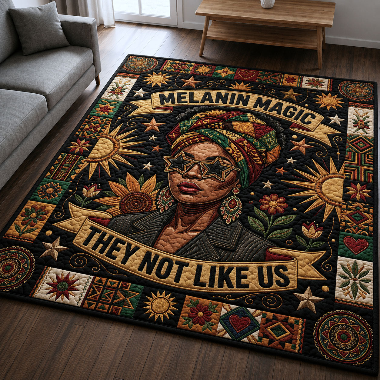 Melanin Magic Area Rug - Non-Slip Washable 3D Print Rug for Living Room & BedroomTVC2108406