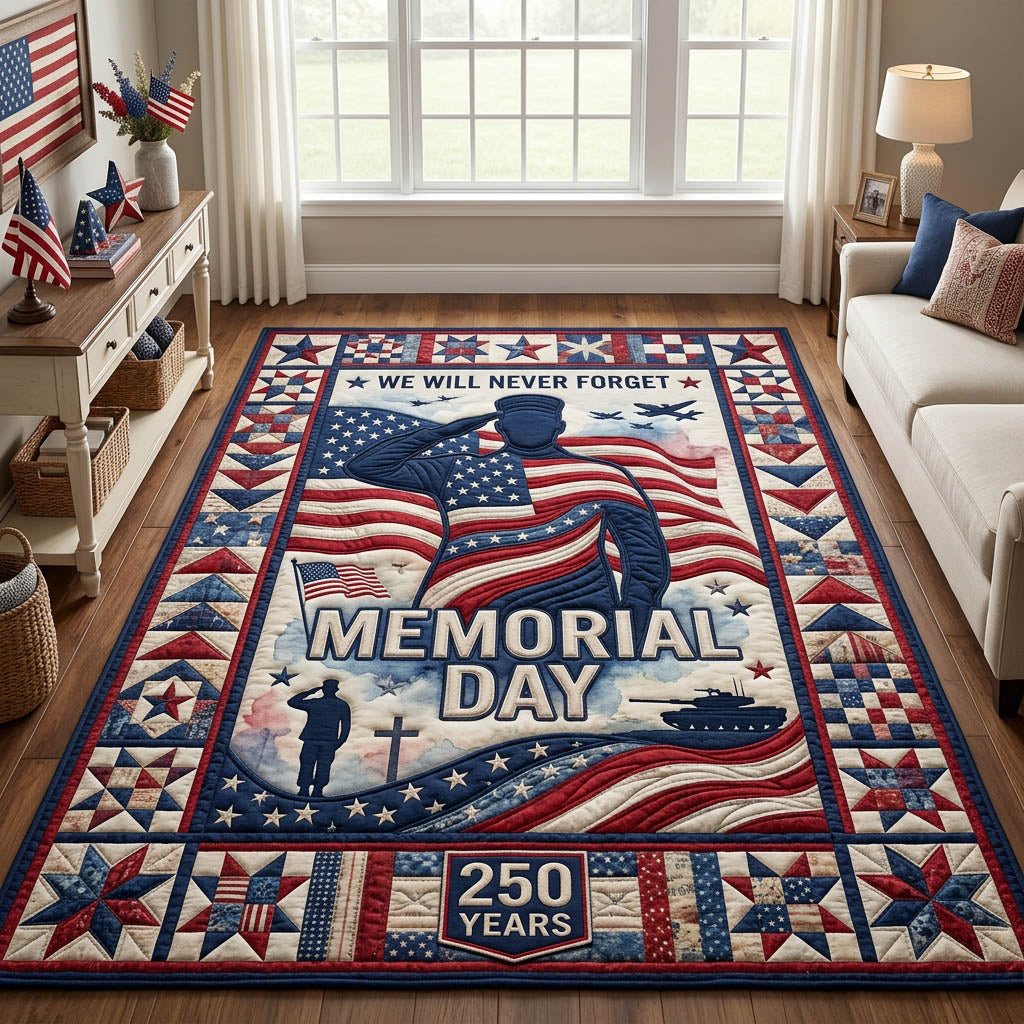 Memorial Day Area Rug - Non-Slip Washable 3D Print Rug for Living Room & BedroomTVC2108222
