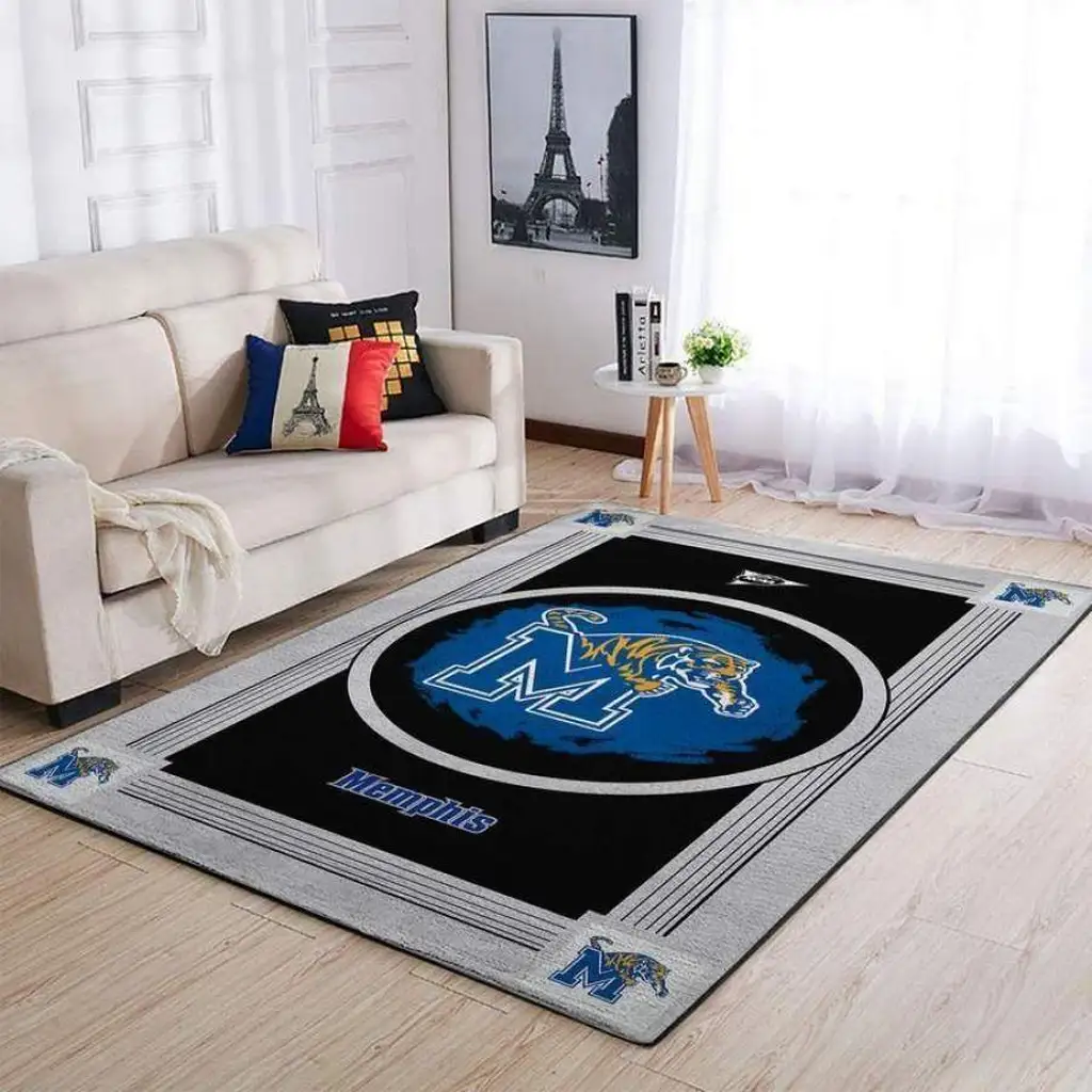 Memphis Tigers Area Rug Perfect for Game Room Decor Black and Yellow