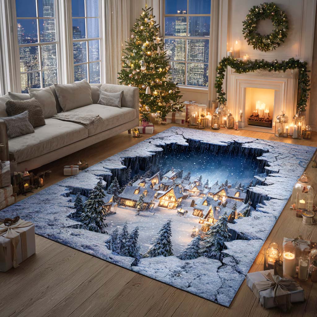 Merry Express Area Rug - Non-Slip Washable 3D Print Rug for Living Room & BedroomTVC2108298