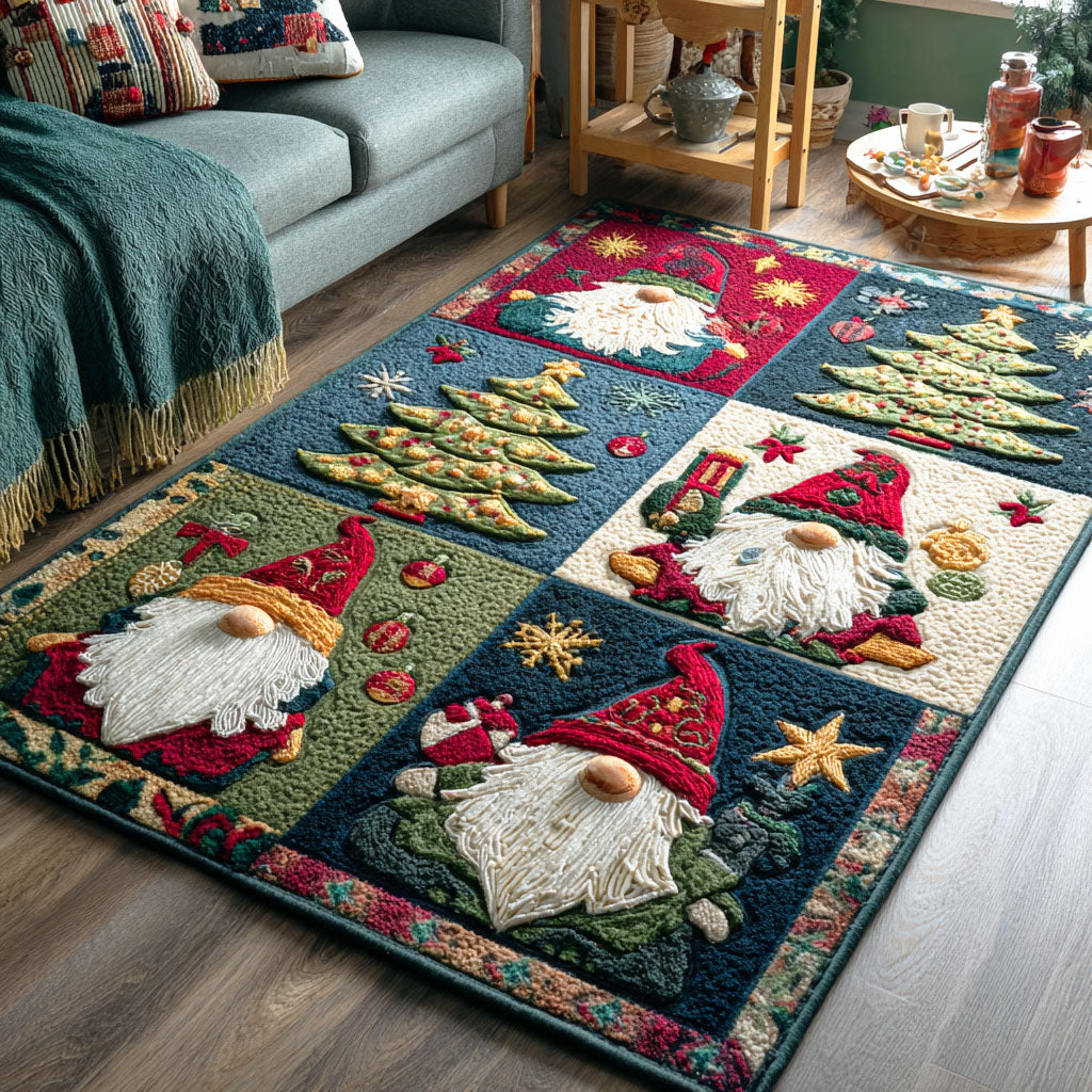 Merry Gnome Area Rug - Non-Slip Washable 3D Print Rug for Living Room & BedroomTVC2108298