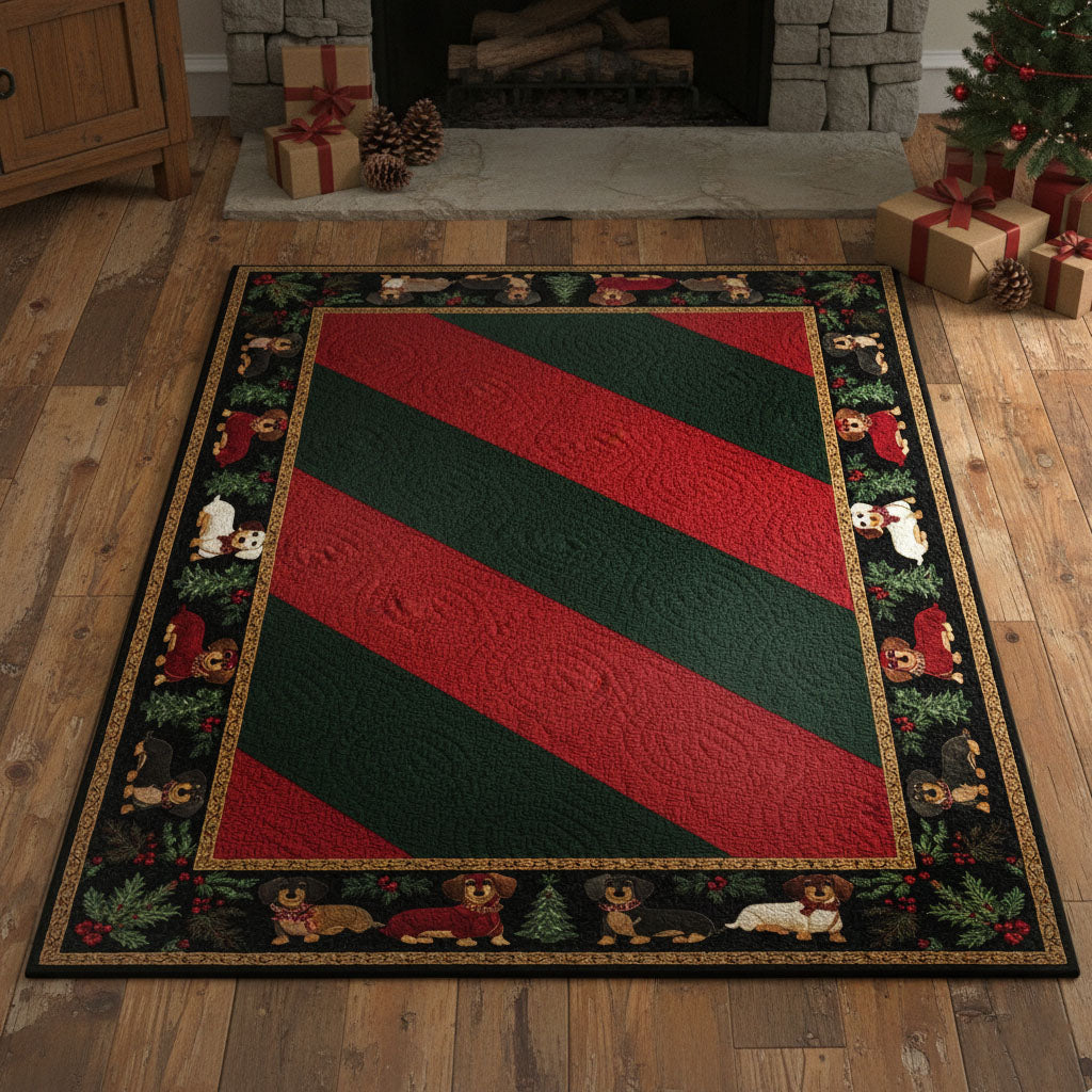 Merry Little Dachshund Area Rug - Non-Slip Washable 3D Print Rug for Living Room & BedroomTVC2108298
