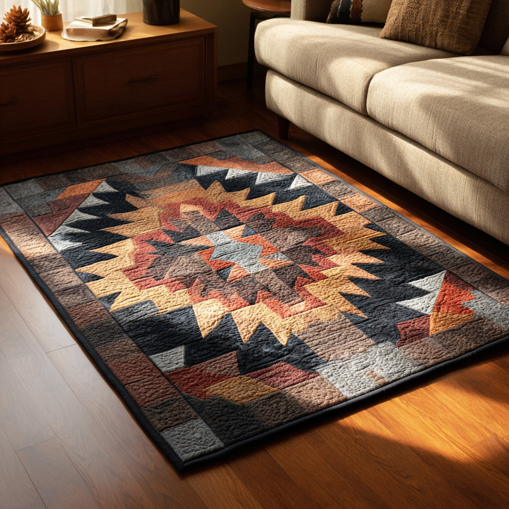 Mesa Ember Area Rug - Non-Slip Washable 3D Print Rug for Living Room & BedroomTVC2108297