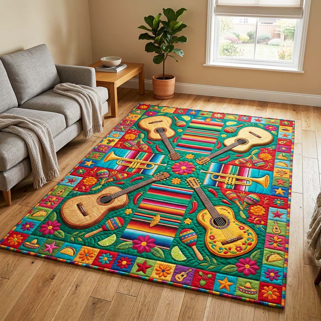 Mexican Fiesta Area Rug - Non-Slip Washable 3D Print Rug for Living Room & BedroomTVC2108406