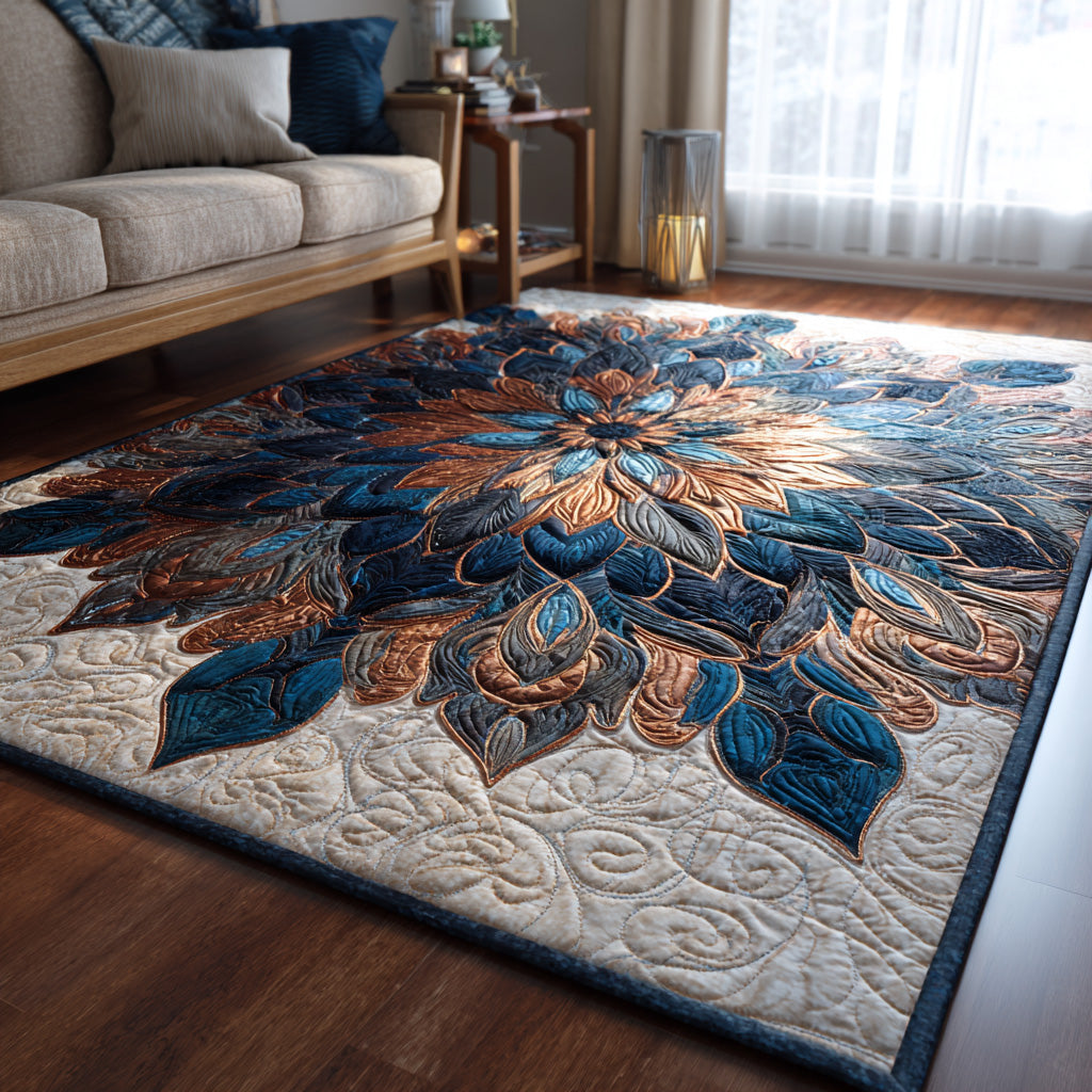 Midnight Filigree Area Rug - Non-Slip Washable 3D Print Rug for Living Room & BedroomTVC2108297