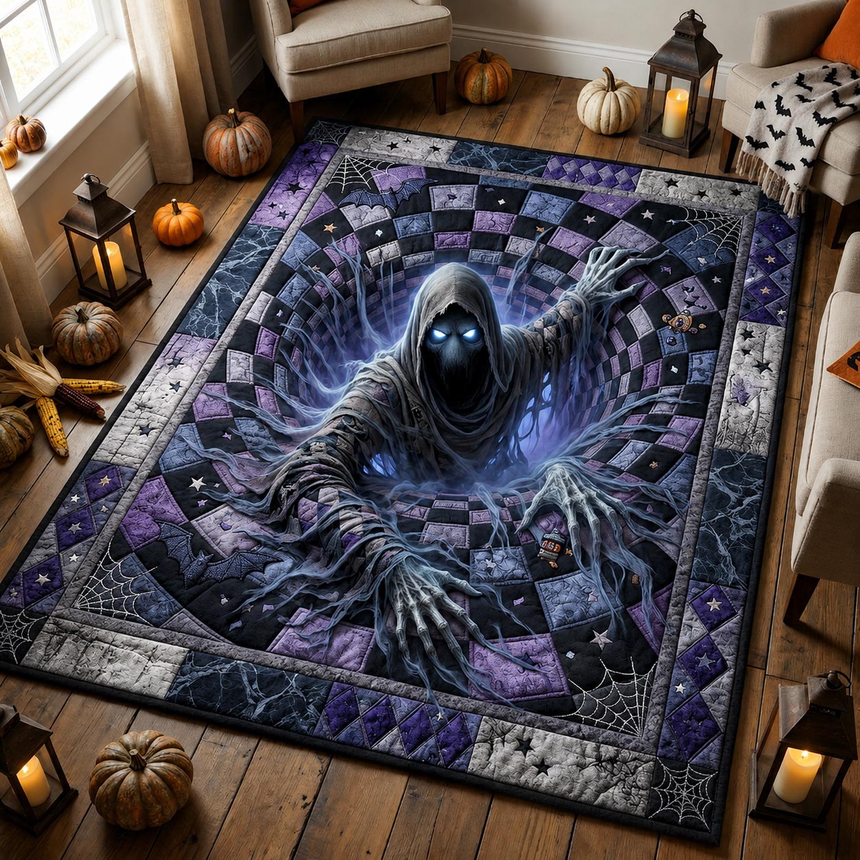 Midnight Haunt Area Rug - Non-Slip Washable 3D Print Rug for Living Room & BedroomTVC2108406