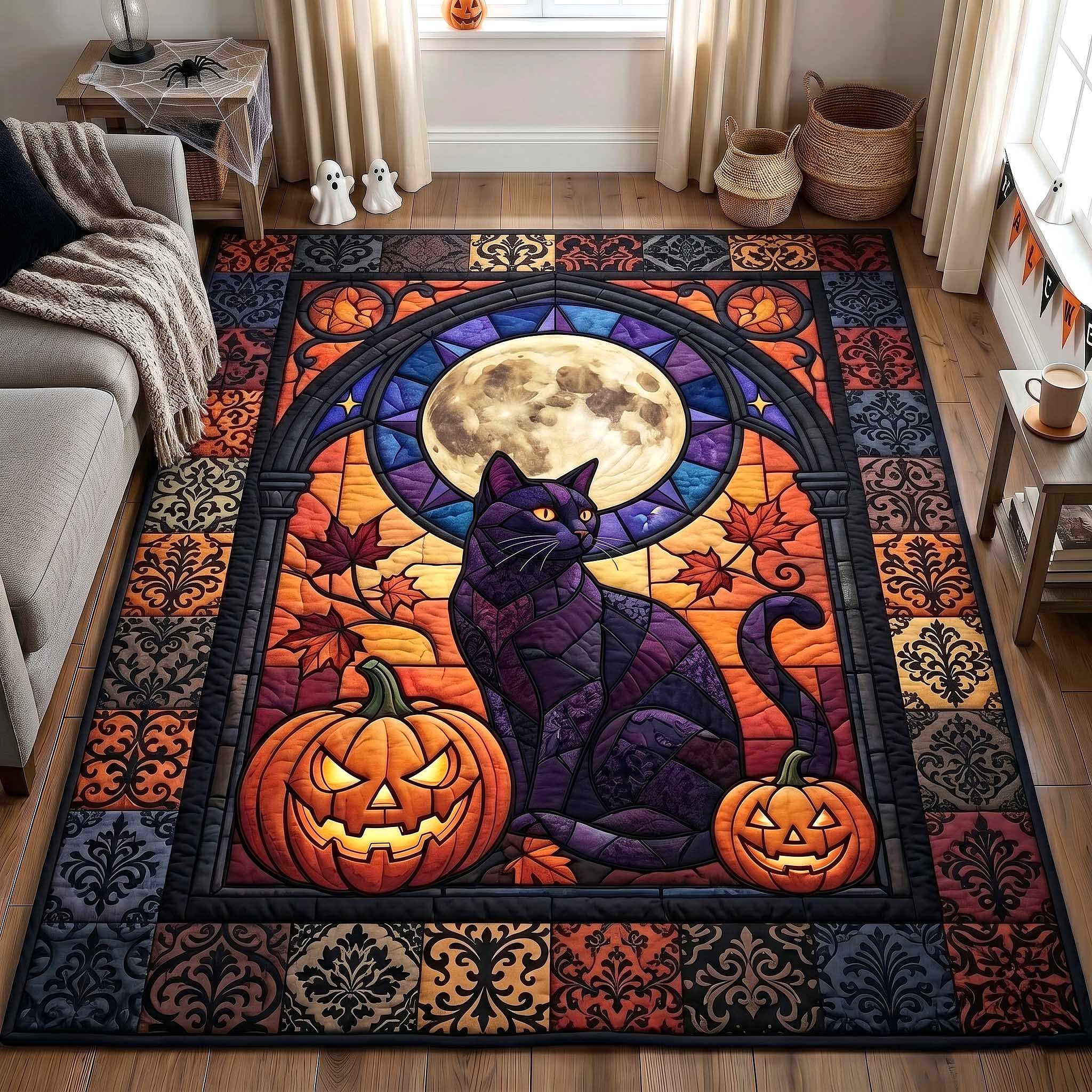 Midnight Mischief Area Rug - Non-Slip Washable 3D Print Rug for Living Room & BedroomTVC2108222