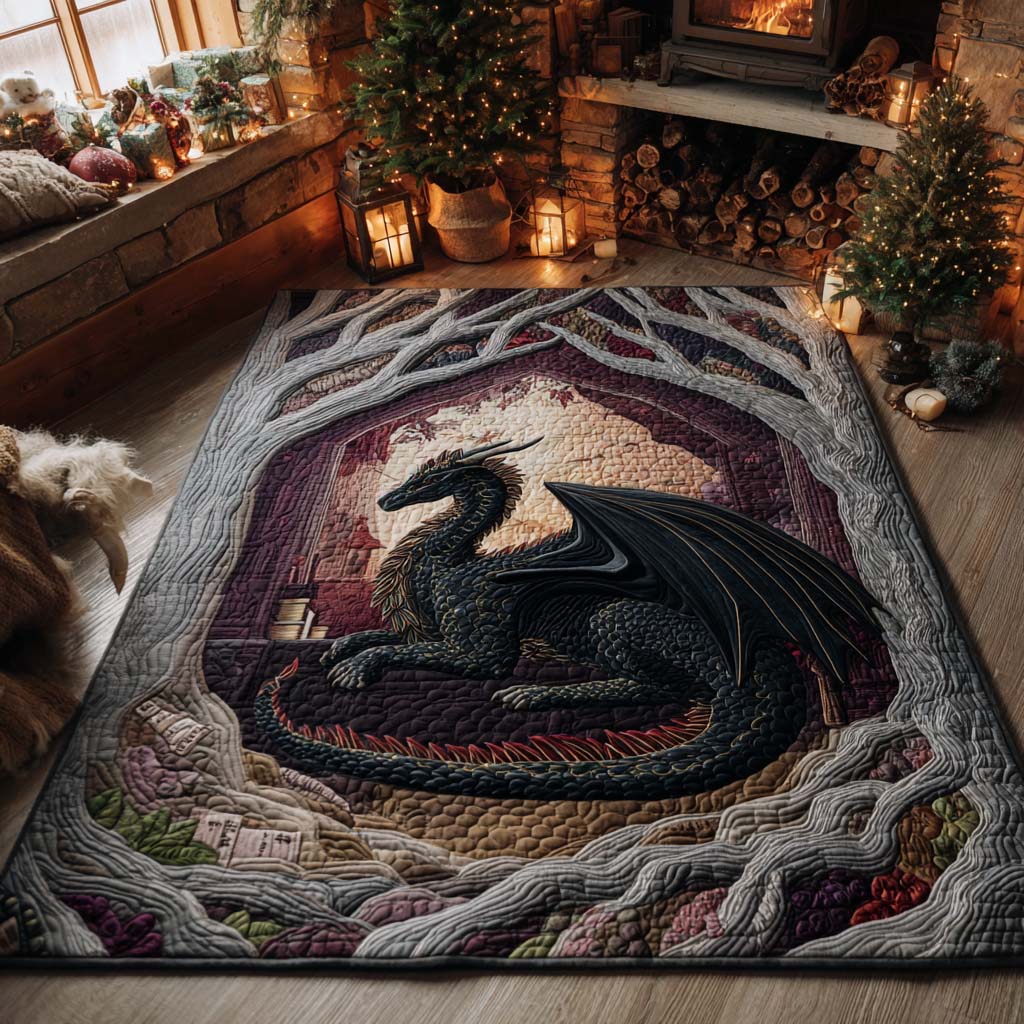 Midnight Swan Serpent Area Rug - Non-Slip Washable 3D Print Rug for Living Room & BedroomTVC2108297