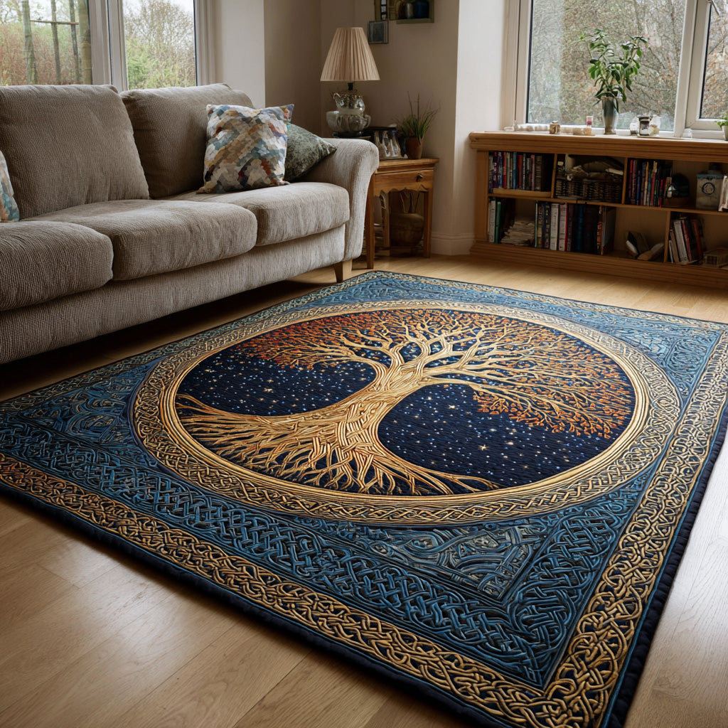 Midnight Yggdrasil Area Rug - Non-Slip Washable 3D Print Rug for Living Room & BedroomTVC2108297