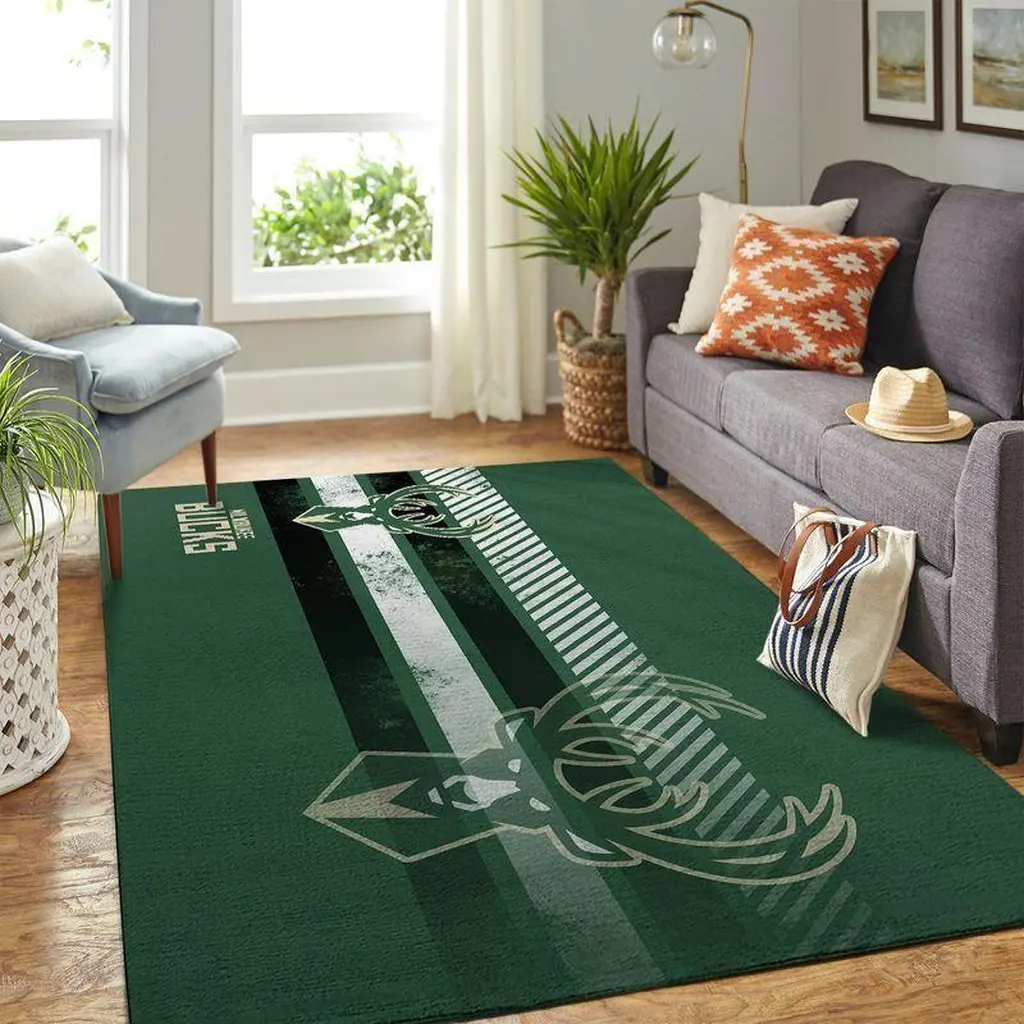 Milwaukee Bucks Rug - Living Room for Home Decor Green and White