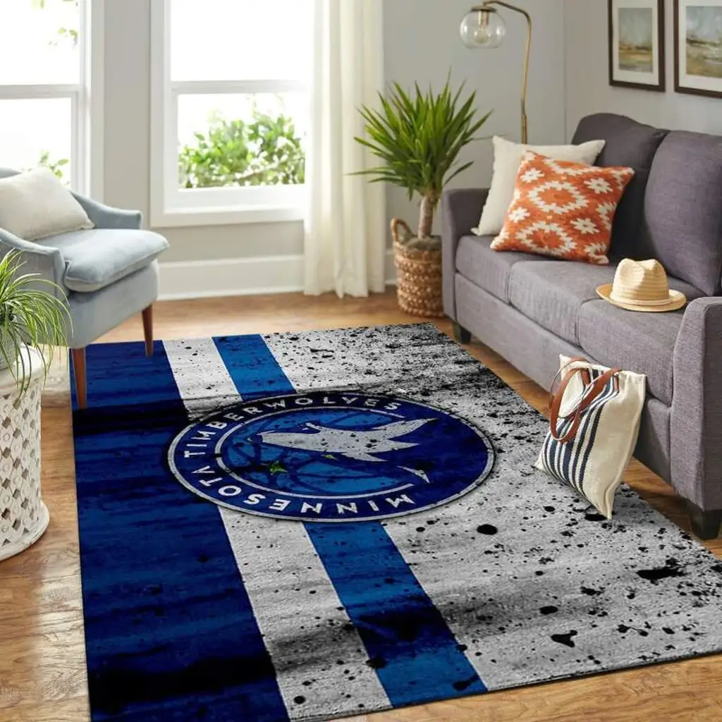 Minimalist Geometric Pattern Floor Rug Covering Black and Yellow