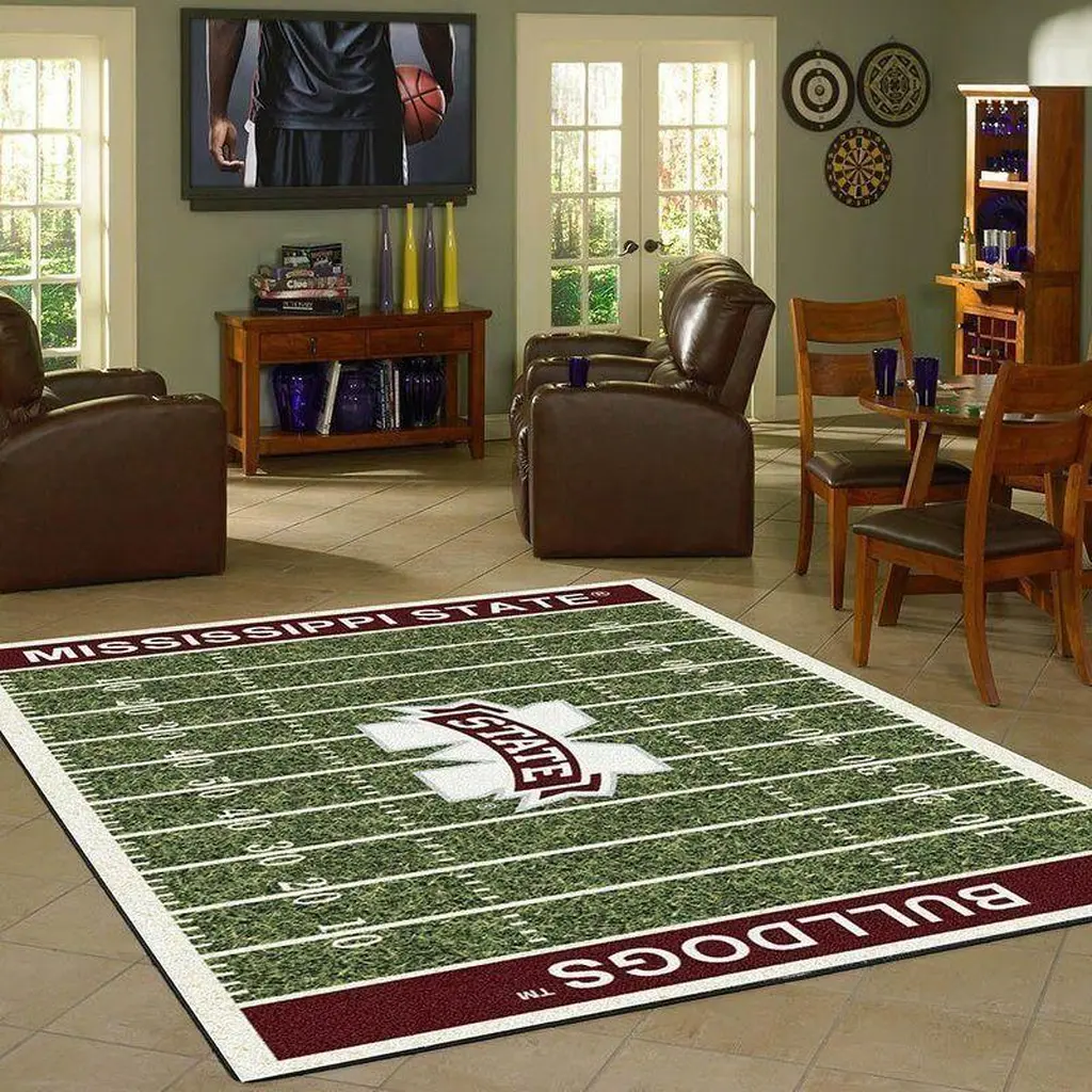Mississippi State Bulldogs Rug - Field for Fans Green and White