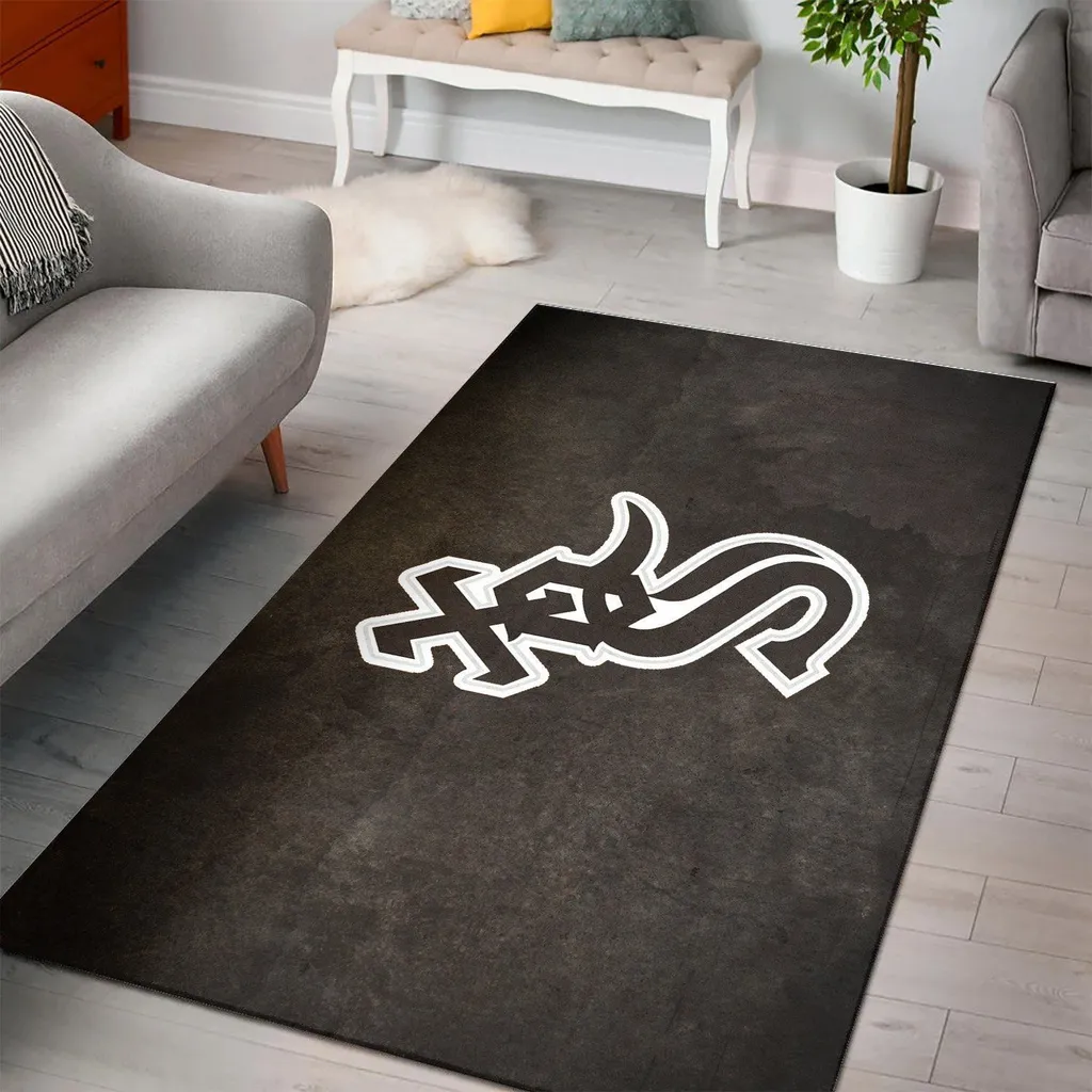 Modern Abstract Area Rug for Living Room Decor Black and White