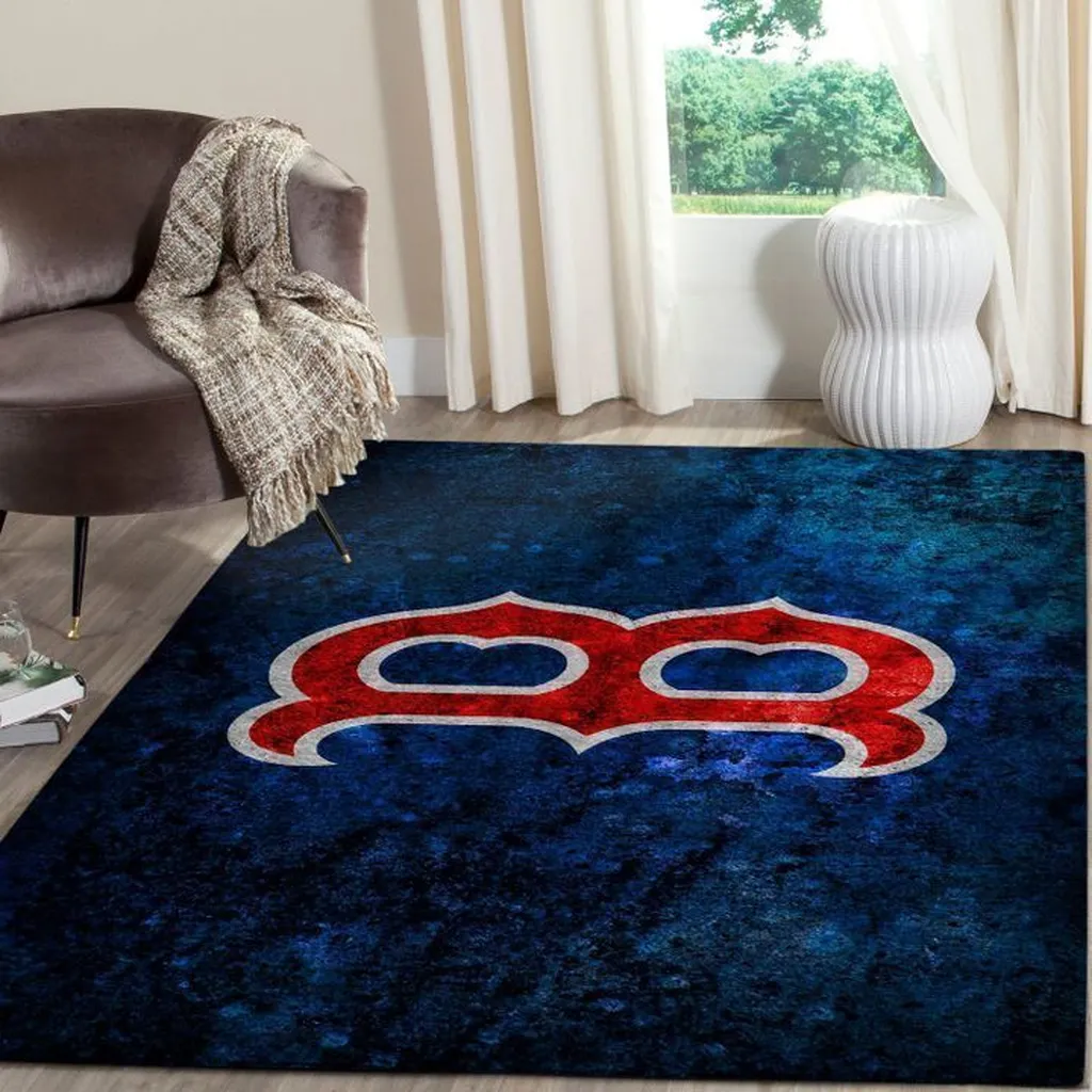 Modern Area Rug Perfect for Living Room and Bedroom Decor Blue and Red