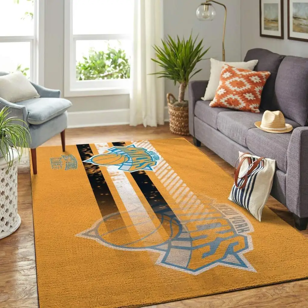 Modern Area Rug Perfect for Living Room Decor Yellow and Brown