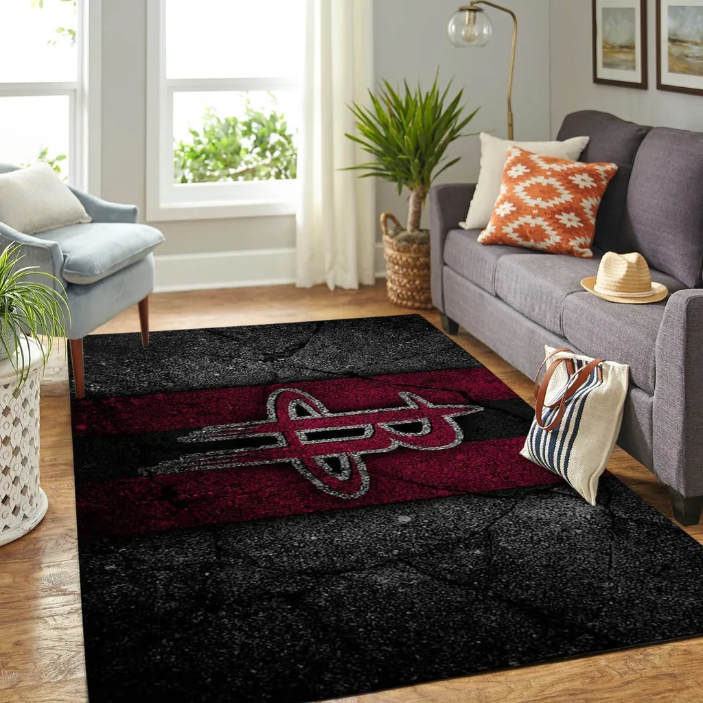 Modern Area Rug Stylish Living Room Floor Decor Black and Blue