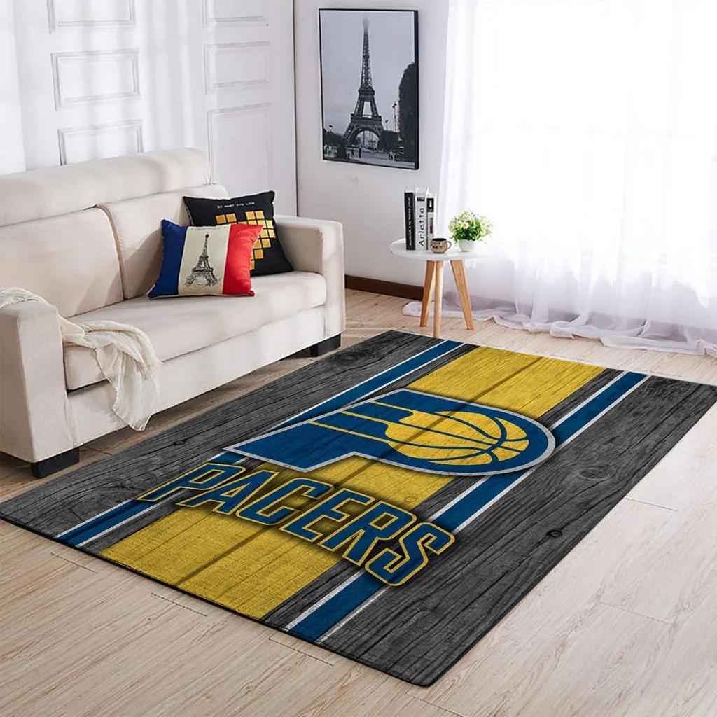 Modern Basketball Area Rug for Living Room Decor Black and Red