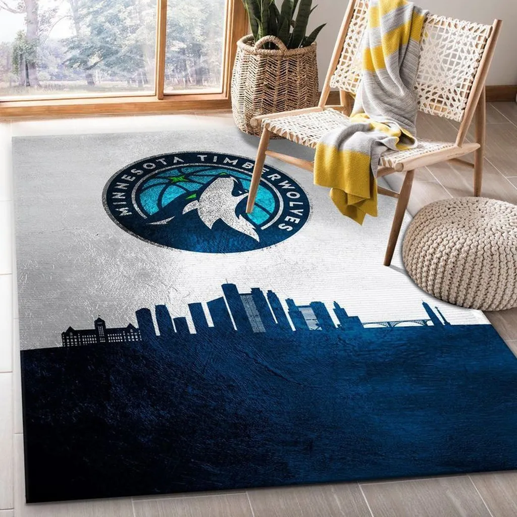 Modern Cityscape Area Rug for Living Room Decor Red and Gray