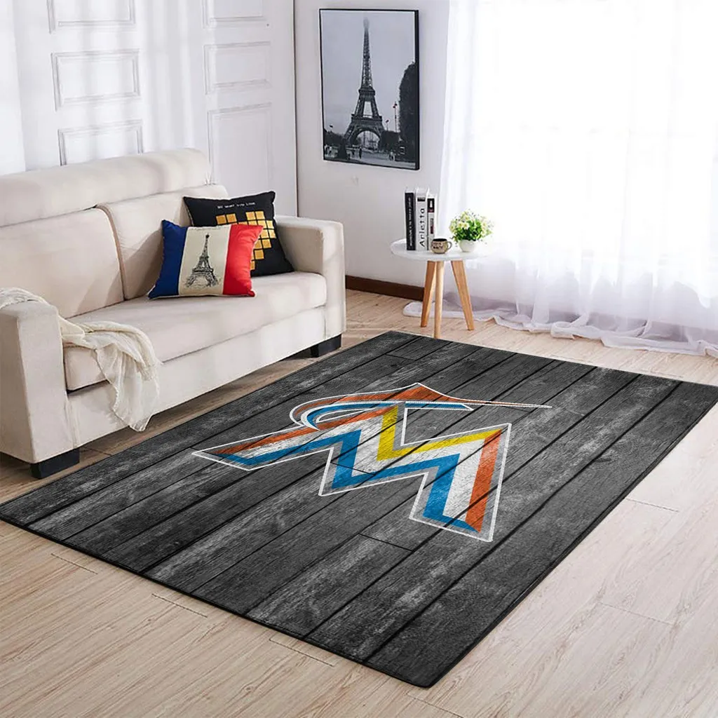 Modern Geometric Area Rug for Living Room Decor Black and Blue