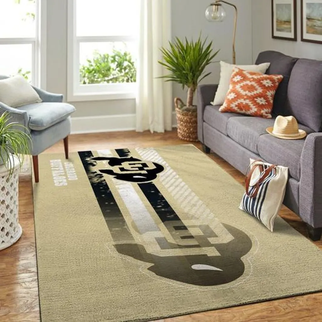 Modern Graphic Area Rug for Living Room Decor Beige and Black