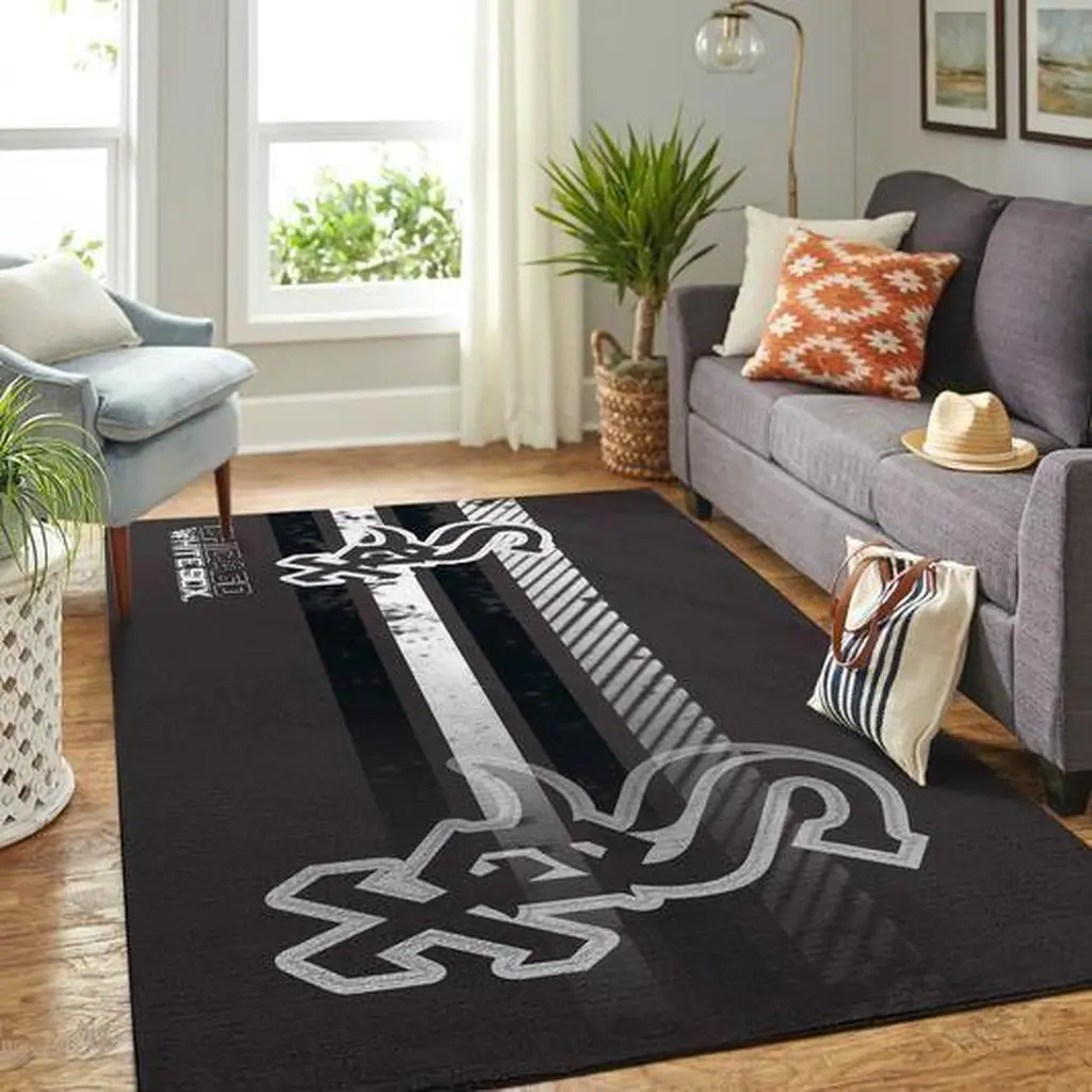 Modern Graphic Area Rug for Stylish Living Room Decor Black and White
