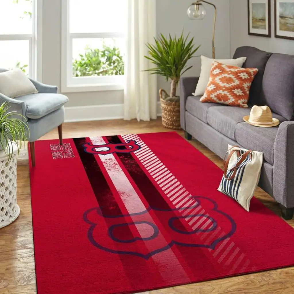 Modern Graphic Pattern Rug for Stylish Living Room Decor Black and Red