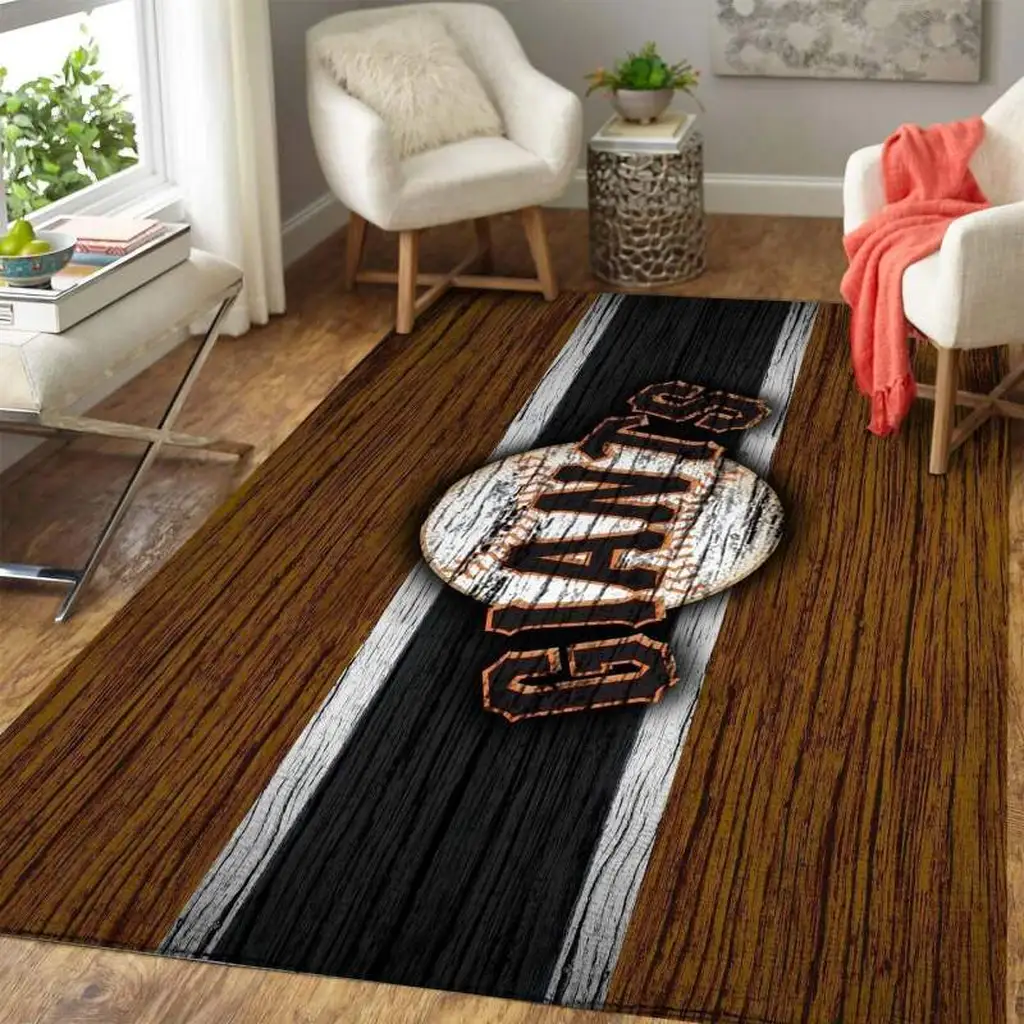 Modern Graphic Rug for Living Room Decor Black and Yellow