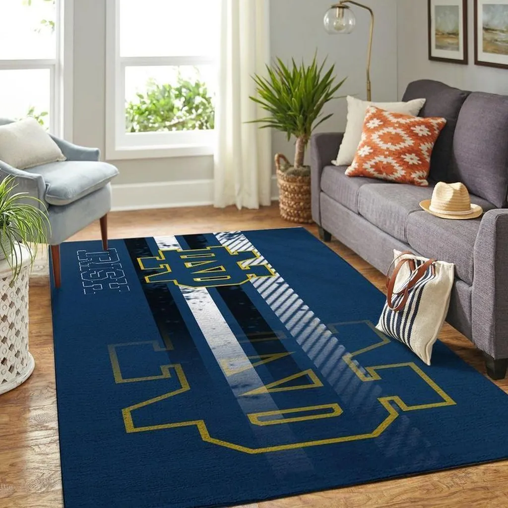 Modern Large Rug for Living Room Floor Decor Blue and Yellow