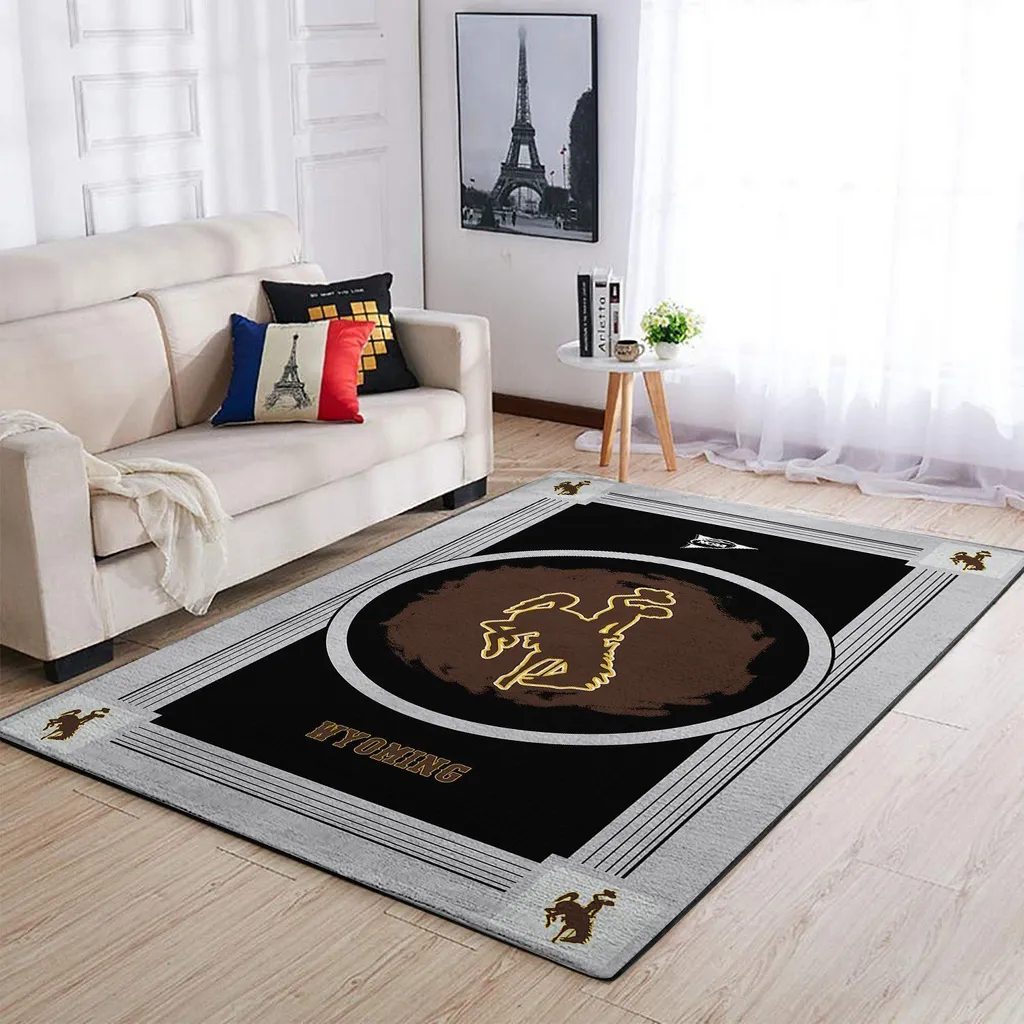 Modern Living Room Rug with Western Style Design Pattern Blue and Gray
