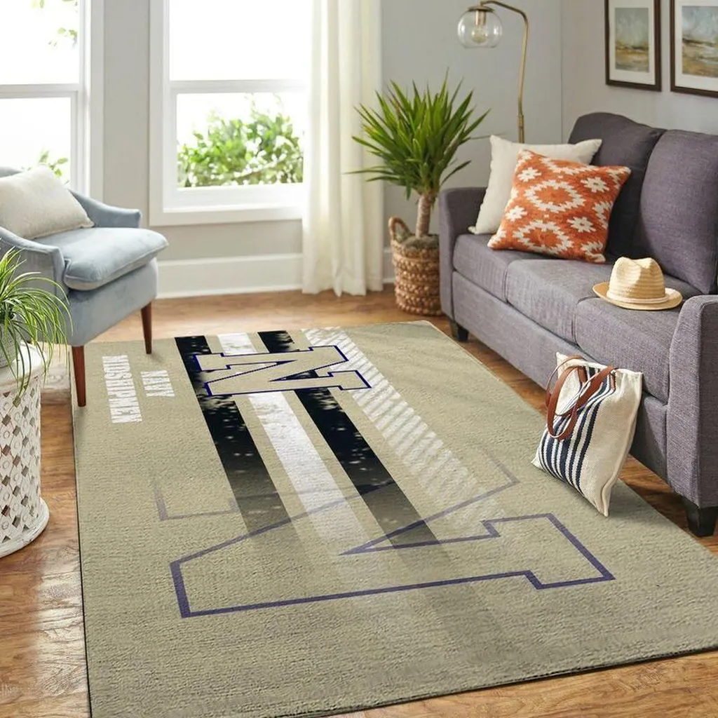 Modern Pattern Rug for Living Room Contemporary Design Beige and Black