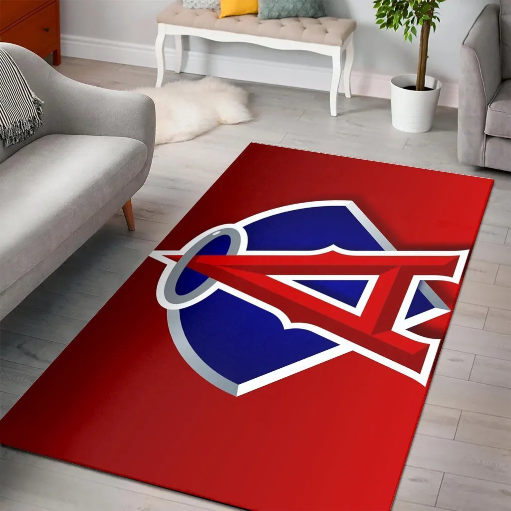 Modern Rug for Stylish Comfortable Living Room Decor Blue and Red