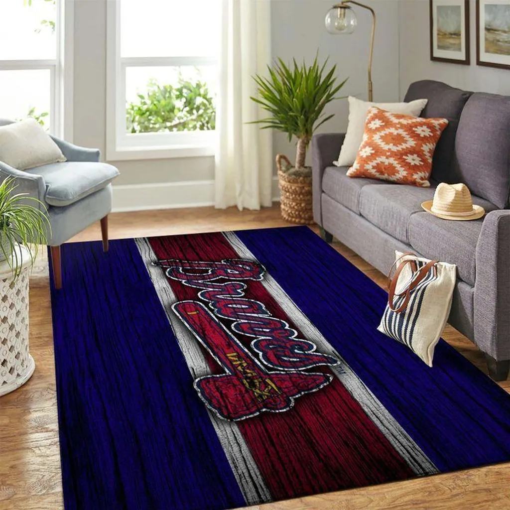 Modern Rug for Stylish Living Room Decor and Comfort Blue and Red