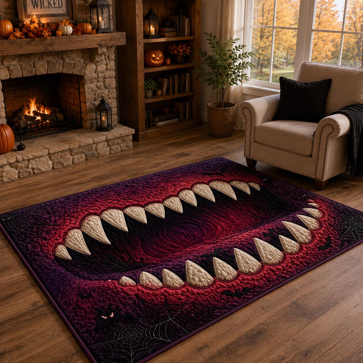 Monster Corridor Area Rug - Non-Slip Washable 3D Print Rug for Living Room & BedroomTVC2108297