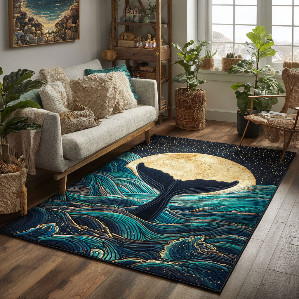 Moonlit Dive Area Rug - Non-Slip Washable 3D Print Rug for Living Room & BedroomTVC2108296