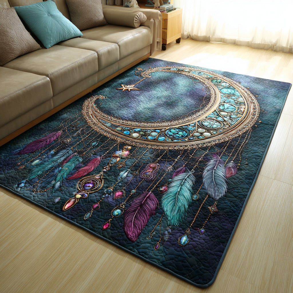 Moonlit Dreamcatcher Area Rug - Non-Slip Washable 3D Print Rug for Living Room & BedroomTVC2108296