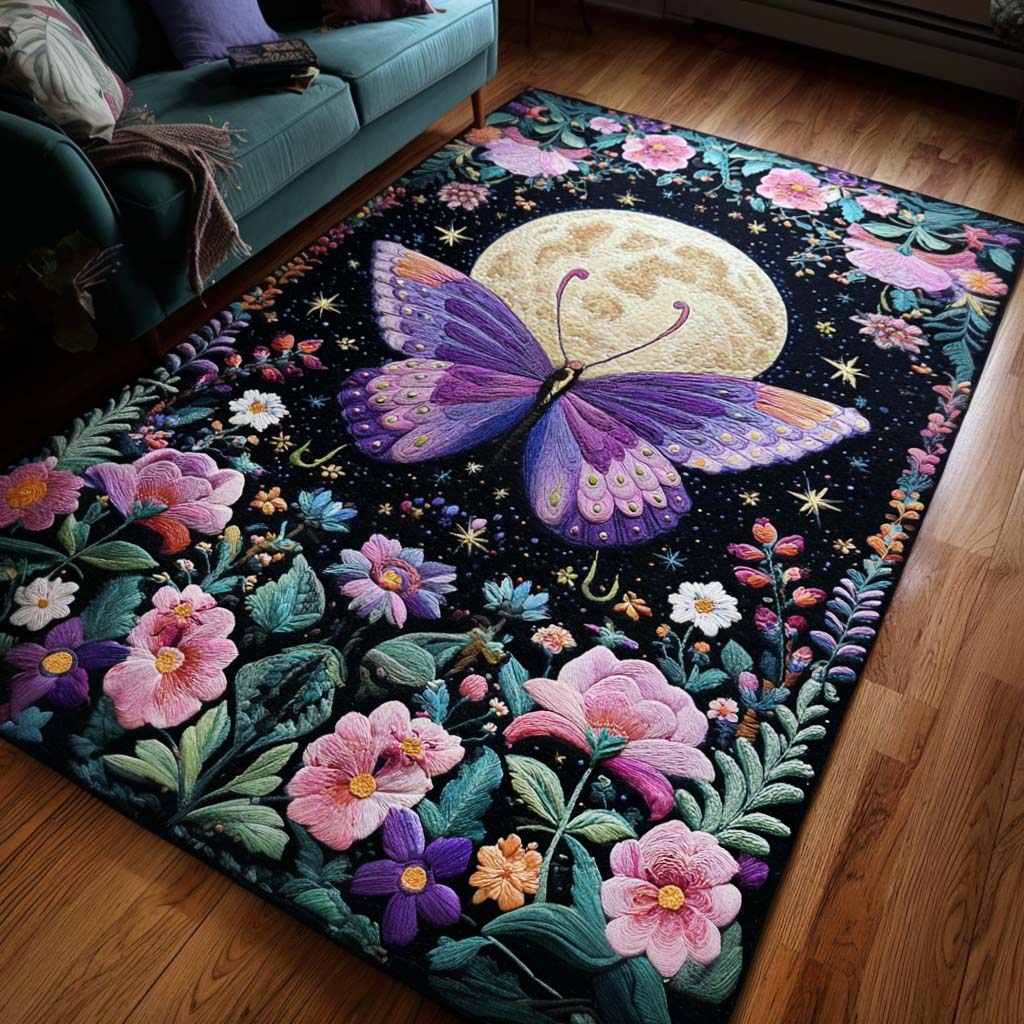 Moonlit Flight Area Rug - Non-Slip Washable 3D Print Rug for Living Room & BedroomTVC2108296