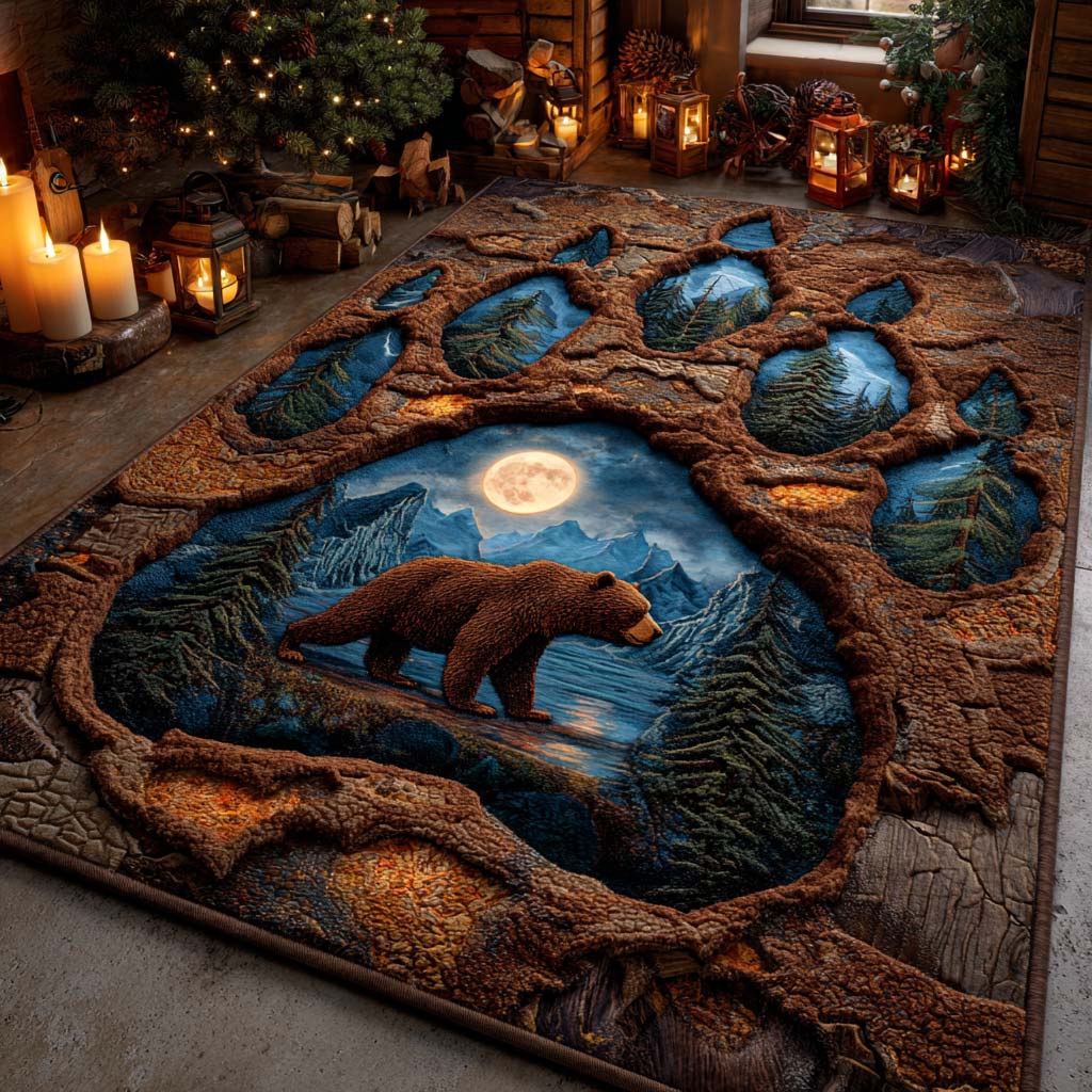 Moonlit Path Area Rug - Non-Slip Washable 3D Print Rug for Living Room & BedroomTVC2108296